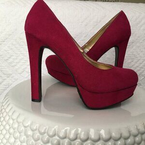 Mossimo Fuchsia Suede Pumps Heels 6